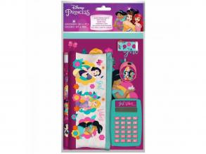 Luna: Disney Prinzessinnen Schreibwaren-Set mit Taschenrechner 6er-Pack