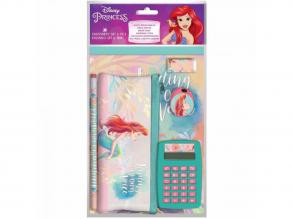 Luna: Disney Prinzessinnen - Ariel Schreibwaren-Set mit Taschenrechner 6er-Pack