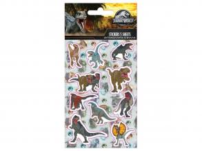 Jurassic World Aufkleber Set 8x12cm mit Bogen 5St.