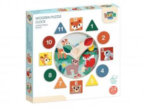 Bunte Holzform passende Uhr Geschicklichkeitsspiel 12pcs