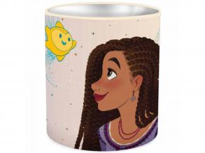 Luna: Disney Wish - Wish zylindrischer Metall-Stifthalter für den Schreibtisch 10x11cm