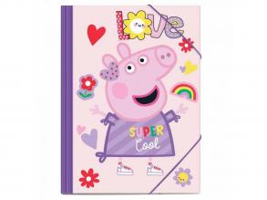 Luna: Peppa Pig Gummi-Mappe für A/4 Blätter 25x35cm