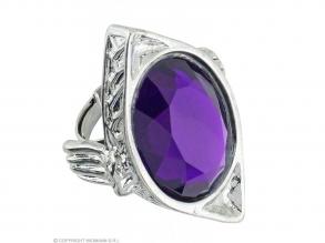 GOTISCHER RING MIT VIOLETTEM EDELSTEIN