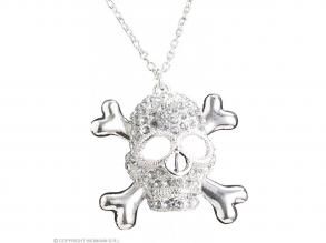 STRASS TOTENKOPF KETTE