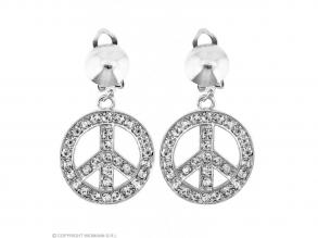 STRASS OHRRINGE PEACE & LOVE