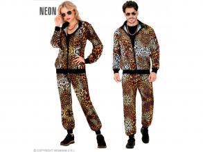 PARTY FASHION TRAININGSANZUG MIT LEOPARDMUSTER UNISEX KOSTÜM FÜR ERWACHSENE