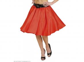 ROTER SATIN ROCK MIT PETTICOAT KOSTÜM FÜR DAMEN Farbe: Rot