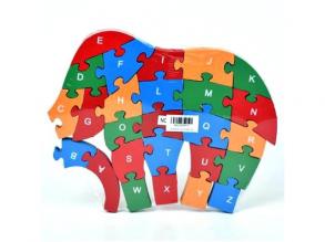 ABC Lehrer Elefantenpuzzle aus Holz