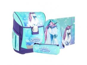 Spirit: Cool Little Dream Einhorn ergonomische Schultasche, Rucksack 4er Set