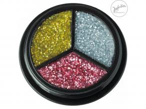 Jofrika Schminke - Glitter-Trio - silber-rot-gold