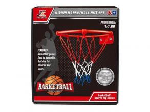 Basketballkorb-Set aus Metall mit Ball, Netz und Zubehör