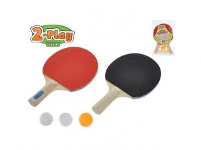 Tischtennisschläger-Set mit 3 Bällen