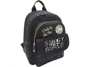 Smiley World schwarzer Mode-Rucksack