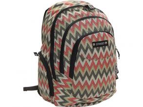 Street Canvas Zigzag Schultasche, Rucksack