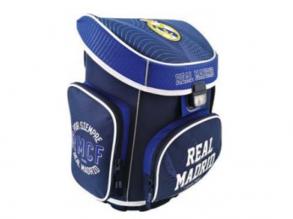 Real Madrid ergonomische Schultasche, Rucksack blau-weiß