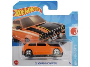 Hot Wheels: 1973 Honda Civic Custom orange 1/64 - Mattel