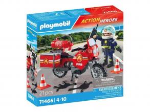 Playmobil: Motorrad-Feuerwehrmann bei einem Unfall (71466)