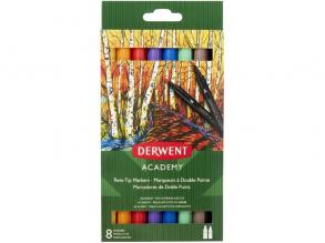 Derwent Academy 8-teiliges doppelseitiges Aquarellfilz-Set