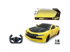 RC Remote Control XXL Chevrolet Camaro gelb-schwarzer Sportwagen im Maßstab 1:8