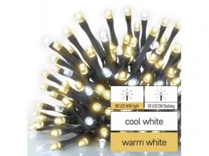 Led-Lichterkette , einstellbar , innen/außen , 100 led , 10 m , warm/kaltweiß , Timer , IP44 , Standard